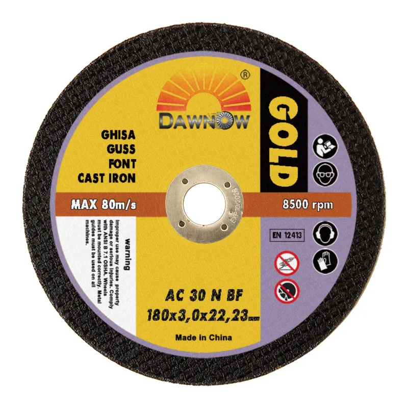 dawn abrasives gold cast iron cutting disc