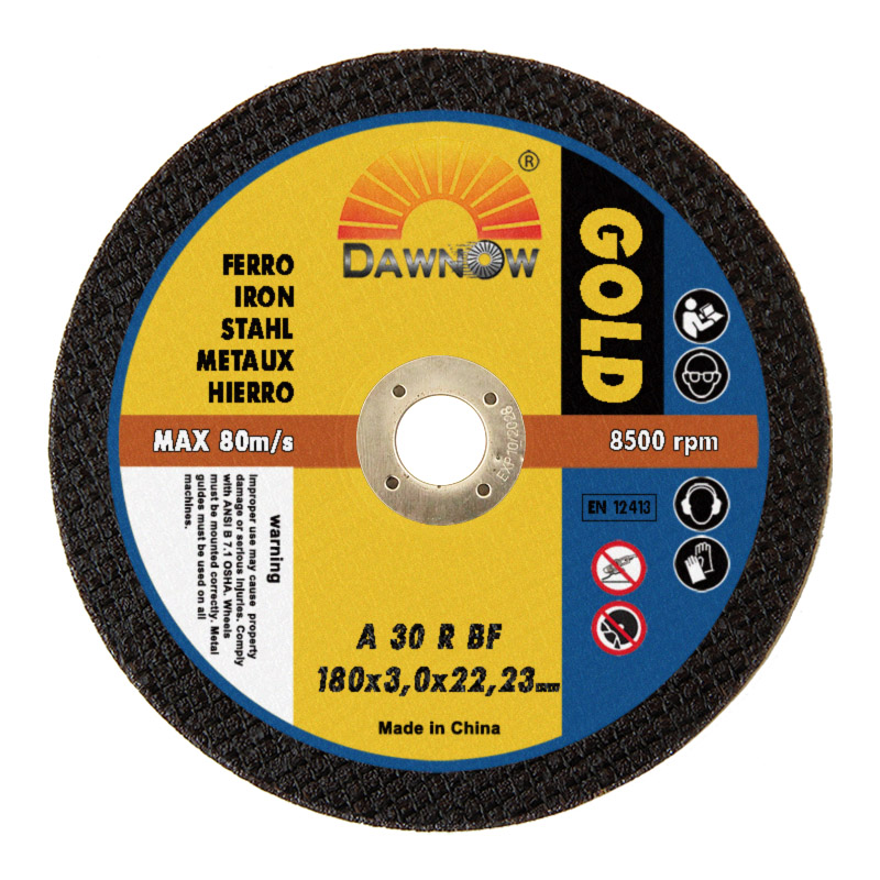dawn abrasive ferro cutting disc 180-3 A30R1 dawn abrasives gold steel cutting disc