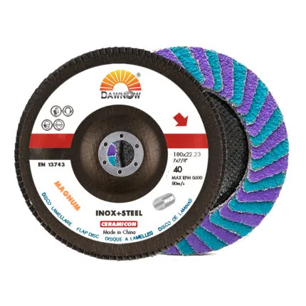 Dawn Abrasives Keramik-Flap-Scheibe 180 × 22, Körnung 40