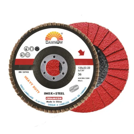 Dawn Abrasives – extrabreite Keramik-Lamellenscheibe, 125 mm, Körnung 36