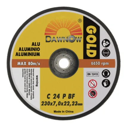 dawn abrasives gold aluminium grinding wheel